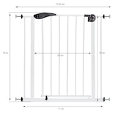 thumbnail of ECD Germany Türschutzgitter 75–85 cm Weiß, Metallgitter ohne Bohren, selbstschließend beidseitig schwenkbar, Sicherheitsgitter für Kinder & Haustiere