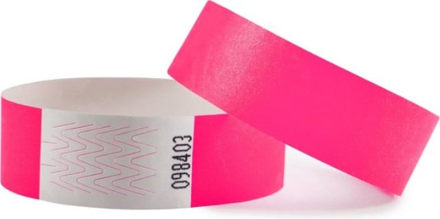 CombiCraft Tyvek Einlassbänder Neonpink – 1000 Stück