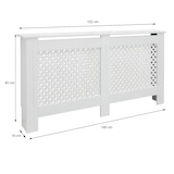 thumbnail of ECD Germany Heizkörperverkleidung Wabenmuster 152x19x82 cm Weiß, MDF lackiert, Heizungsverkleidung Heizkörperabdeckung für Wohnzimmer & Schlafzimmer