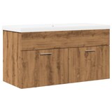 thumbnail of vidaXL Waschbeckenunterschrank mit Einbaubecken Artisan-Eiche