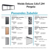 thumbnail of Weide Deluxe | Pergola Voll Aluminium freistehend | 3,6 x 7,2 M | Lamellendach anthrazit