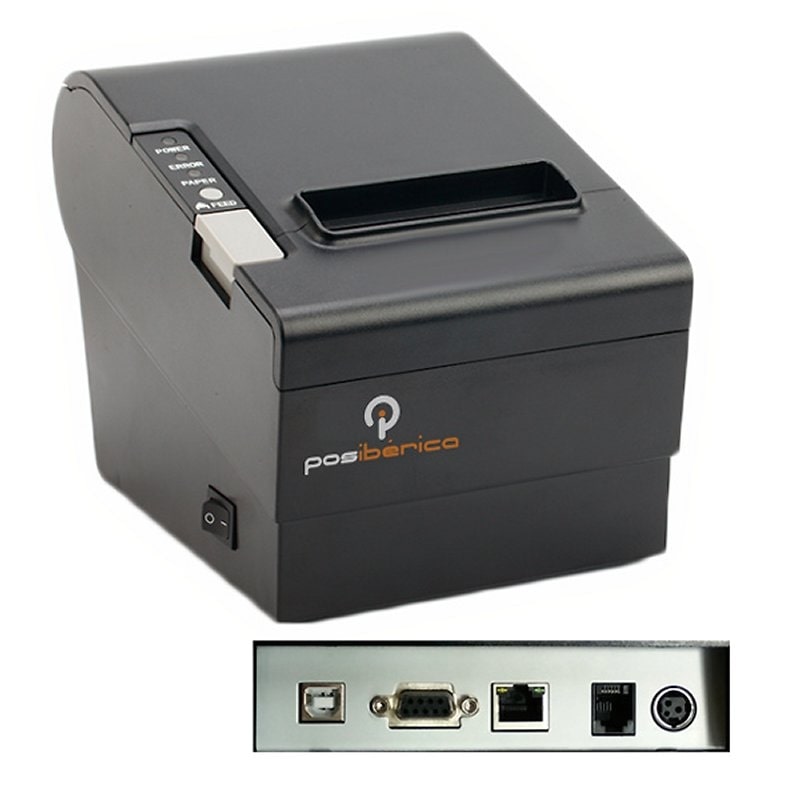 Impresora Térmica Posiberica  P80 Usb+RS232+Ethernet color negro