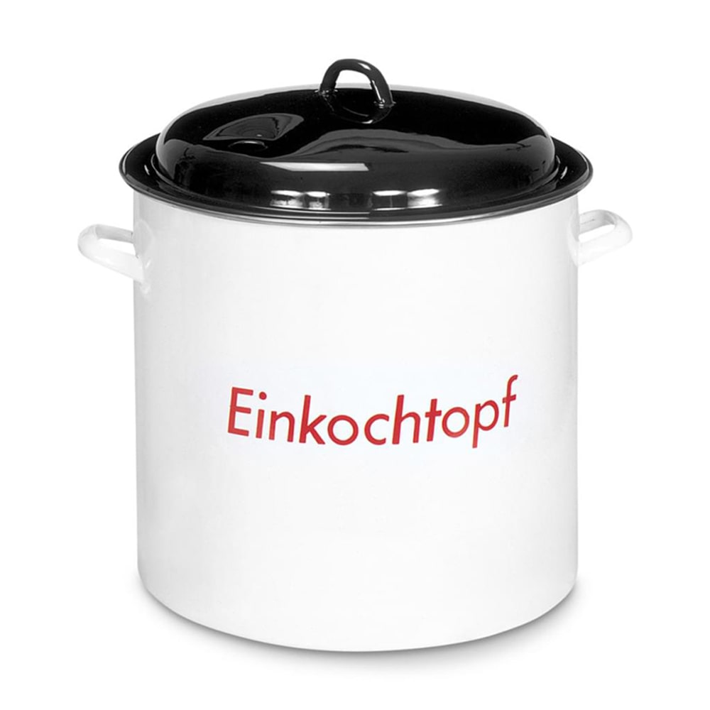 Krüger Einkochtopf emailliert mit Metalldeckel 28 Lieter 35cm
