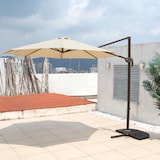 thumbnail of SVITA SVITA zweefparasol 3m met beschermhoes Parasolstandaard opvulbare 4-delige kantelparasol Zwenkparasol Licht taupe