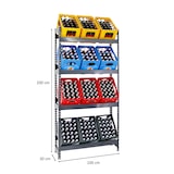 thumbnail of PROREGAL Étagère caisses à boissons HIGH BIG CAMEL | HxLxP 200x100x30cm | 12 Caisses, 100kg par niveau | Anthracite | Porte-caisses