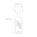 thumbnail of Relaxdays Weinflasche Glas, XL Weinglas mit Spruch, Fun Geschenk für Weinliebhaber, Weinflaschenglas 750 ml, transparent