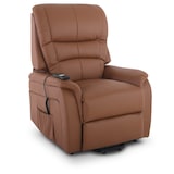 thumbnail of Fernsehsessel mit Aufstehhilfe, Relaxsessel mit elektrischer Liegefunktion, 2 Motoren, 120 kg belastbar, Kunstleder, Cognacbraun, Raburg Jan