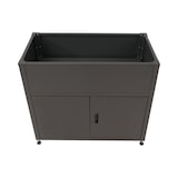 thumbnail of HWC-O85, floreira com canteiro elevado de metal, espaço de arrumação, metal 33kg 91x101x51cm ~ antracite