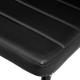 thumbnail of tectake 2 sedie da sala da pranzo in pelle sintetica - nero - 401838
