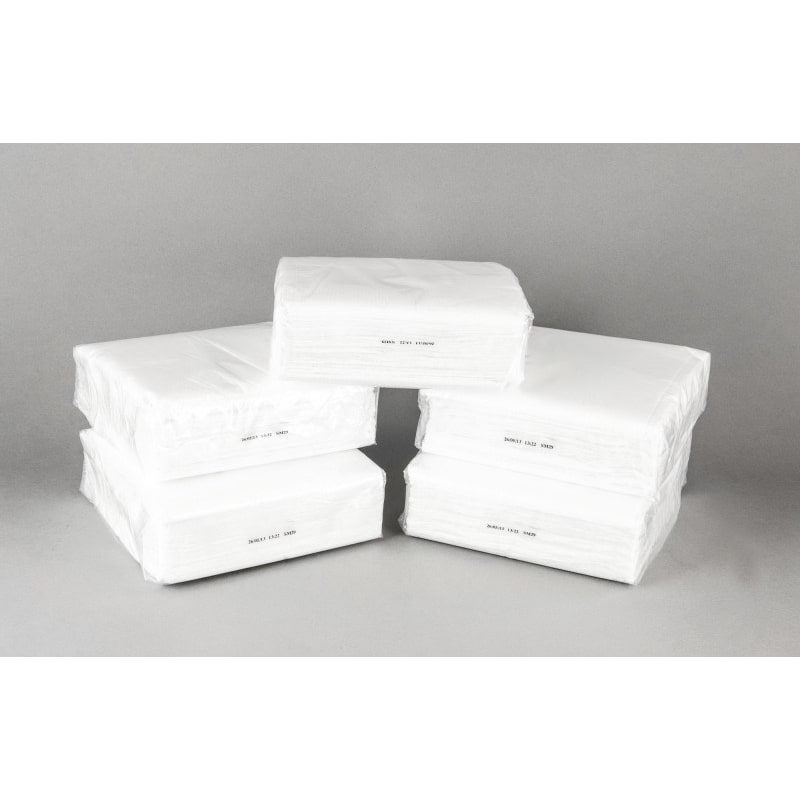 500 Prägeservietten weiß, 1-lag., 33x33 cm, 1/4 Falz