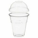 thumbnail of 250x BIO Trinkbecher 300ml mit Domdeckel ohne Loch aus Biokunststoff (PLA)