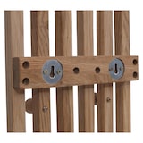 thumbnail of MCA Panel de armario HWC-P56, armario de pared Barra de armario armario de madera, 8 ganchos madera maciza 120x21cm, roble