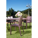 thumbnail of Dmora Sedia da esterno Torino, Seduta da giardino, Sedia per tavolo da pranzo, Poltrona outdoor effetto rattan, 54x60h82 cm, Marrone