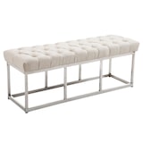 thumbnail of Banc Amun E en tissu Crème/120 cm