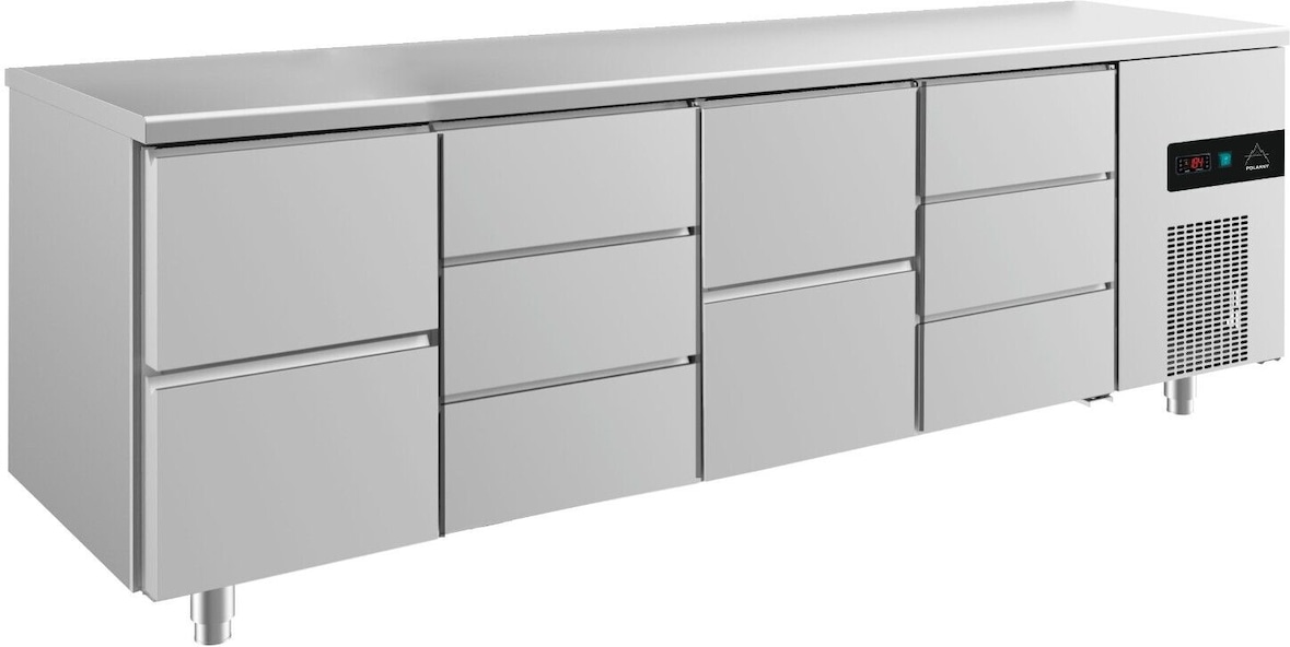 Gastro 632l Kühltisch 10 Schubladen Umluftkühlung 2330x700x850mm -2/+8°C