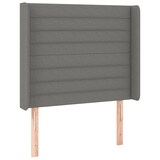 thumbnail of vidaXL Boxspringbett mit Matratze & LED Dunkelgrau 80x200 cm Stoff