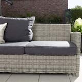 thumbnail of HOME DELUXE - Polyrattan Sitzgruppe BAHIA- inkl. Hocker, Tisch mit Glasplatte und Sitzpolster I Loungemöbel, Outdoor Sofa, Garten- & Balkonmöbel