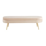 thumbnail of SalesFever Sitzpouf | oval | Samt | B 142 x T 45 x H 41 cm | Beige