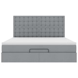 thumbnail of vidaXL Ottoman-Bett mit Matratze & LEDs Hellgrau 160x200 cm Stoff