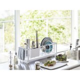 thumbnail of Yamazaki Abtropfgestell Abtropfkorb Abtropfständer Geschirr Metall Abtropfschale weiß schmal 57x18x16cm