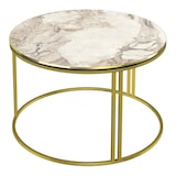 thumbnail of Helloshop26 - Table basse ronde 50 x 80 cm marbre blanc or 03_0008424