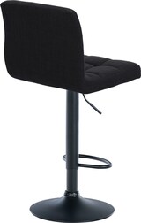 thumbnail of DELUKE® Barhocker MADRID - Schwarz, Stoff, Schwarz | Barhocker mit Lehne Barstuhl Tresenhocker Tresenstuhl Kneipenhocker Kneipenstuhl