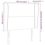 thumbnail of vidaXL Kopfteil mit Ohren Dunkelblau 103x23x118/128 cm Samt