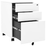 thumbnail of vidaXL Aktenschrank mit Rollen Weiß 39x45x60 cm Stahl
