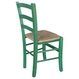 thumbnail of Aranaz Silla rústica asiento paja verde - pack 2 unidades