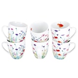 thumbnail of 6er Set Marie Kaffeebecher 320ml Porzellan-Tassen 6 Personen Blumen Tee Kakao