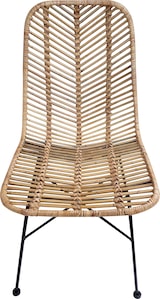 thumbnail of SIT Möbel Rattan-Stuhl 2er-Set | Sitzschale Rattan natur | Gestell Metall antikschwarz | B 44 x T 57 x H 87 cm | 05339-01 | Serie RATTAN