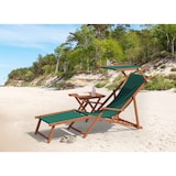 thumbnail of Gartenliege grün Liegestuhl Sonnendach Sonnenliege Tisch Kissen Deckchair Strandstuhl 10-304STKH