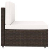thumbnail of 6-tlg. Garten-Lounge-Set mit Kissen Braun Poly Rattan