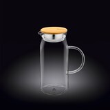 thumbnail of Wilmax Borosilikat Glas Krug mit Bambusdeckel, 1000ml