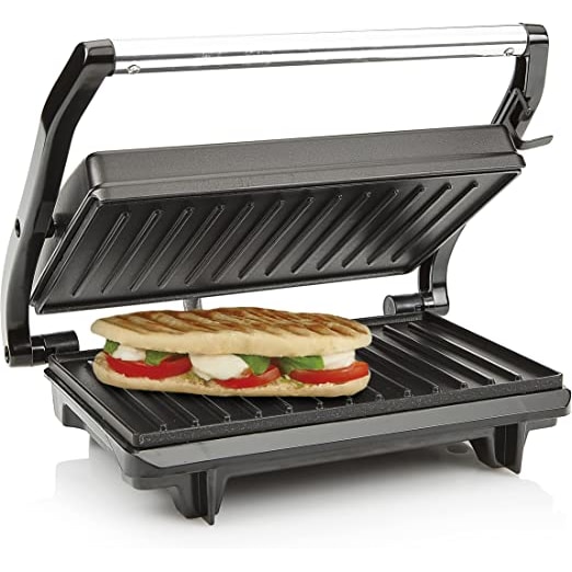 Tristar Poêle à griller électrique en aluminium 700 W, Noir, 46x23 cm