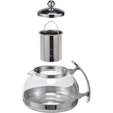 thumbnail of Teekanne Glas mit Edelstahl Stövchen Kaffeekanne Teewärmer Teesieb 1,2 Liter