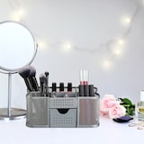 thumbnail of Relaxdays Schreibtisch Organizer, Büro Organizer mit Stiftehalter & Schublade, Metall, HBT: 10 x 23,5 x 11,5 cm, schwarz