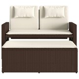 thumbnail of vidaXL Gartenbank Verstellbar mit Kissen Braun Poly Rattan