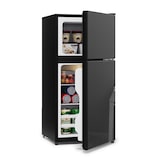 thumbnail of Merax Mini Kühlschrank 60L mit Gefrierfach, Kühl-Gefrierkombination, 38L + 22L, Glastür, 135 kWh/Jahr, 45 dB, schwarz