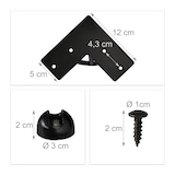 thumbnail of Relaxdays Hairpin Legs, 4er Set, 3 Streben, Metall, Haarnadel Tischbein für Hocker, Tisch & Schrank, 30 cm hoch, schwarz