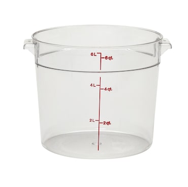 CAMBRO - RFSCW6-135 - Recipiente redondo 5,7 L - 25,2 x 25,2 cm - Transparente (Tapa no incluida)