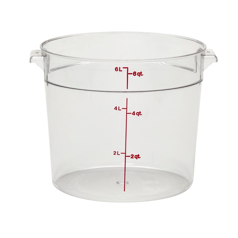 CAMBRO - RFSCW6-135 - Recipiente redondo 5,7 L - 25,2 x 25,2 cm - Transparente (Tapa no incluida)