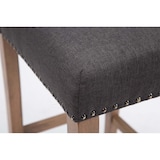 thumbnail of Conjunto de 2 bancos de bar Louise em tecido cinza escuro/antigo claro