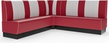 thumbnail of Americano Retro Eckbank | 244x244 cm | Dinerbank Set Rot & Weiß | Gastro Sitzbank mit Ecke
