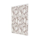 thumbnail of Halb-Kassetten Duschrollo Duschvorhang PEVA Havanna Braun Beige Weiss Blätter 180x240 cm