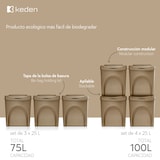 thumbnail of KEDEN - Sortibox set van 3 recyclingbakken van elk 25 liter in bruin