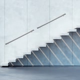 thumbnail of Relaxdays Handlauf, 304er Edelstahl, matt, rundes Treppengeländer, innen & außen, 200 cm, Ø 42 mm, mit Halterung, silber