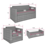 thumbnail of Rattan Lounge mit Aluminiumgestell München inkl. Bezüge in 2 Farben  
1