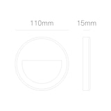 thumbnail of Beneito & Faure - Mis R Wall 3W LED Inbouw Trapverlichting - Ronde Wand Trapverlichting IP65 Schakelaar 2700K/3200K/4000K - Cortenstaal