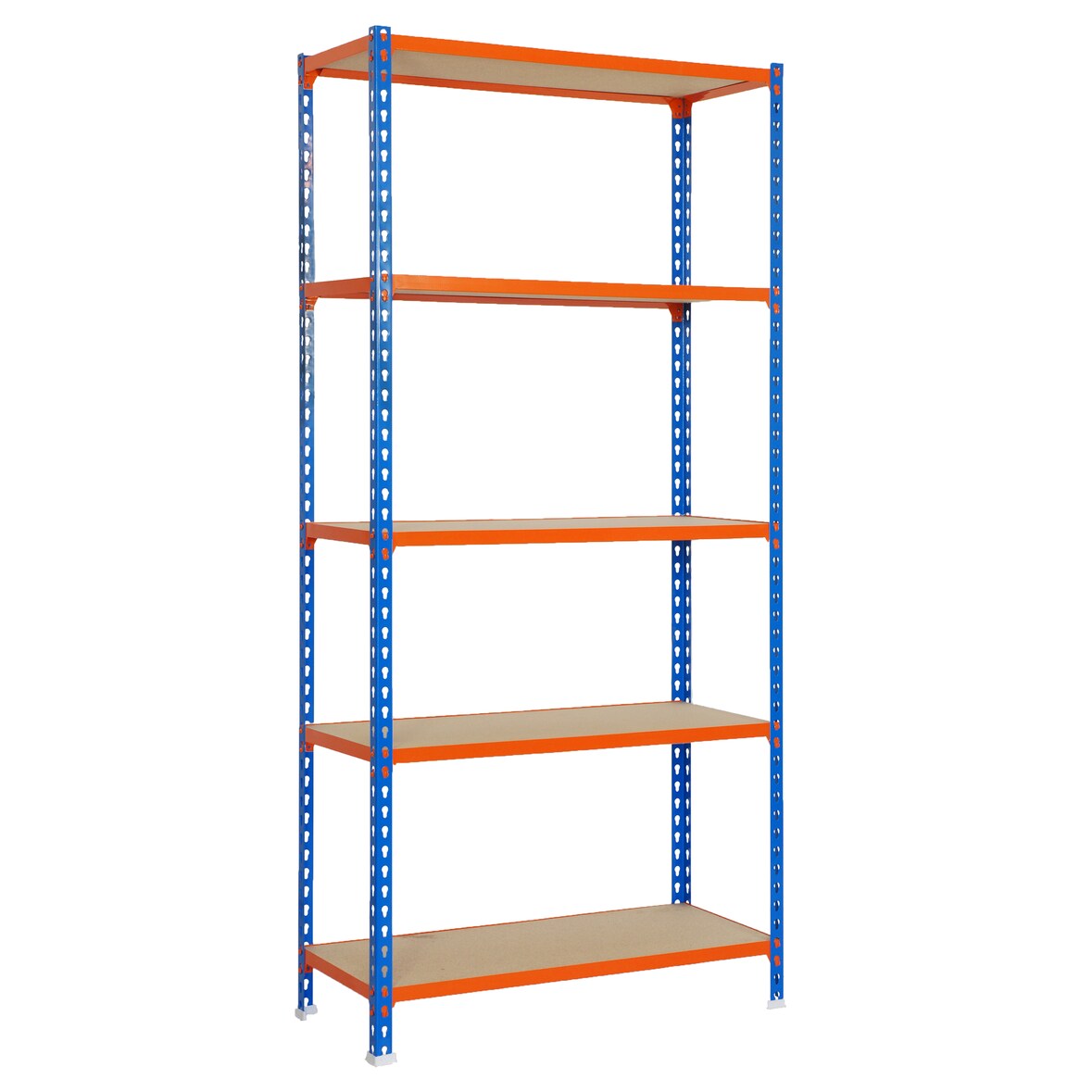 PROREGAL Schwerlastregal BIG MULI | HxBxT 200x110x30cm | 5 Fachböden | Fachlast 200kg | Blau | Lagerregal Kellerregal Werkstattregal Metallregal